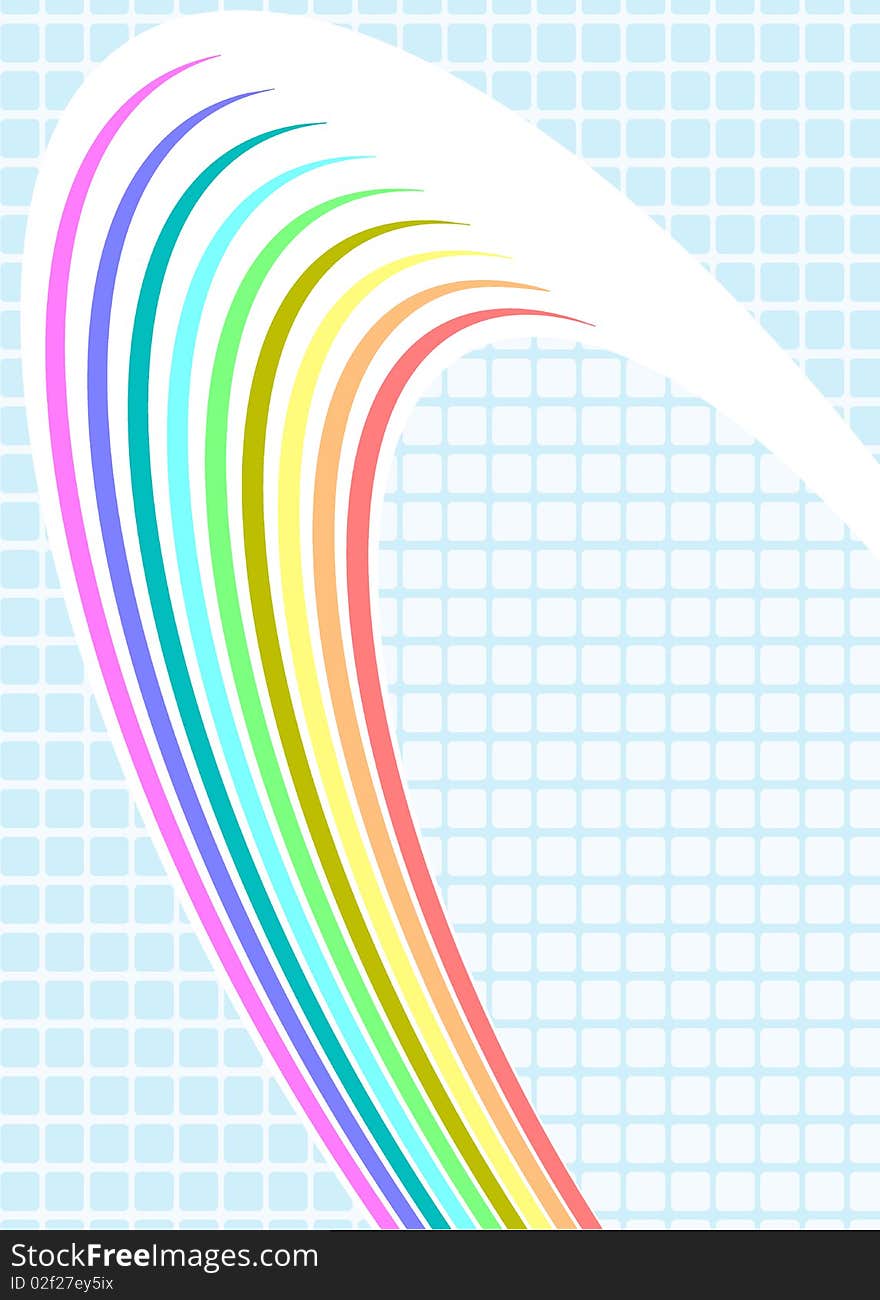 Abstract background with ranbow elements.