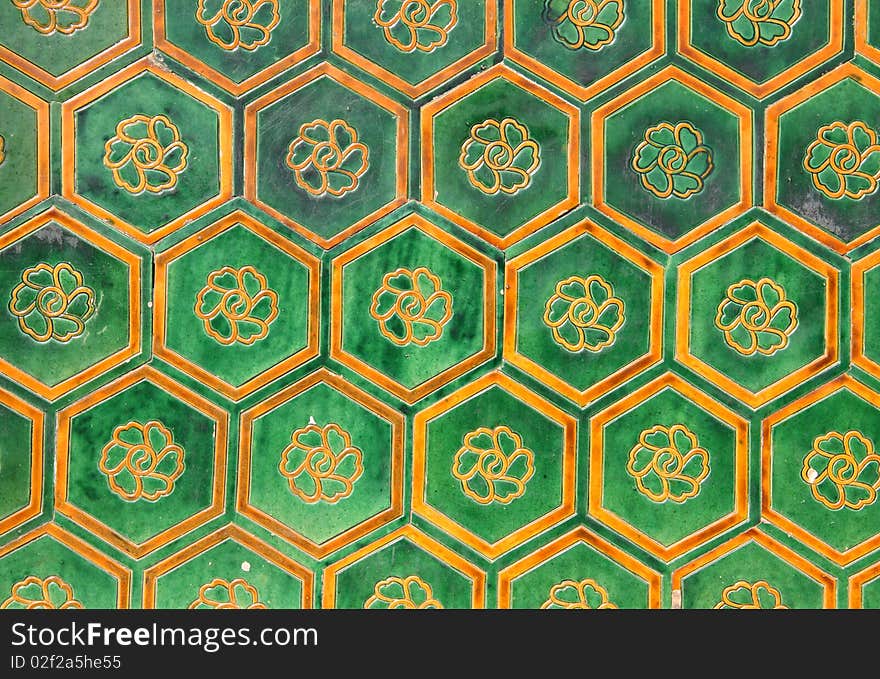 Tiles Of The Walls Of The Forbidden City