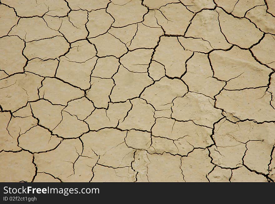 Dry cracked arable land-global warming