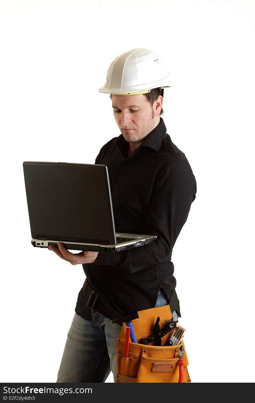 Photo of male architect at work. Photo of male architect at work