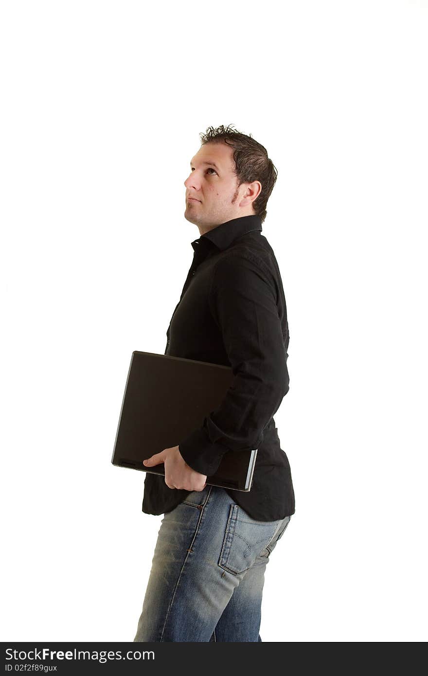 Photo of boy with laptop