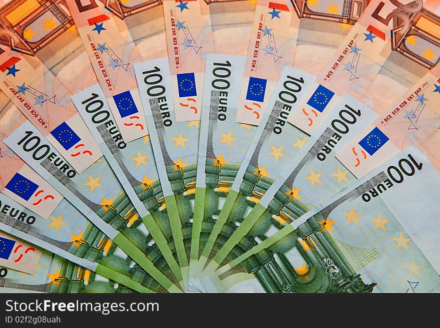 100 And 50 Euro Banknotes.