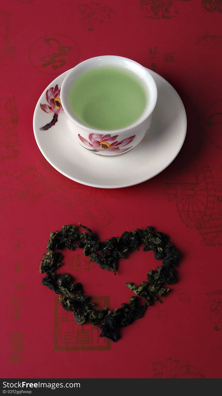 Green tea in a cup