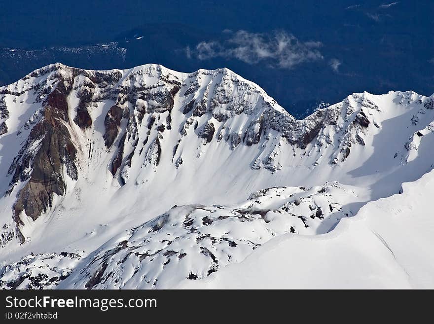 Active dome inside the crater of Mount Saint Helen's as seen from air