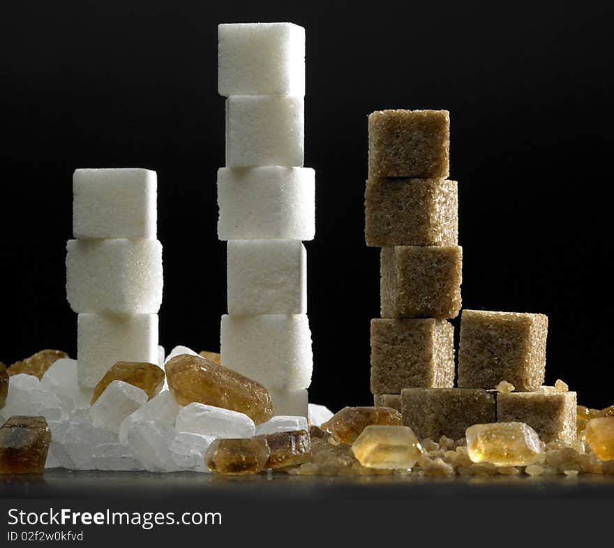 Still life of sugar cubes