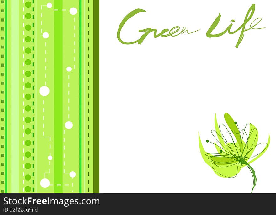 Green life wallpaper with flower. Green life wallpaper with flower