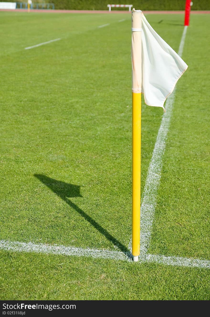 White flag in rugby field