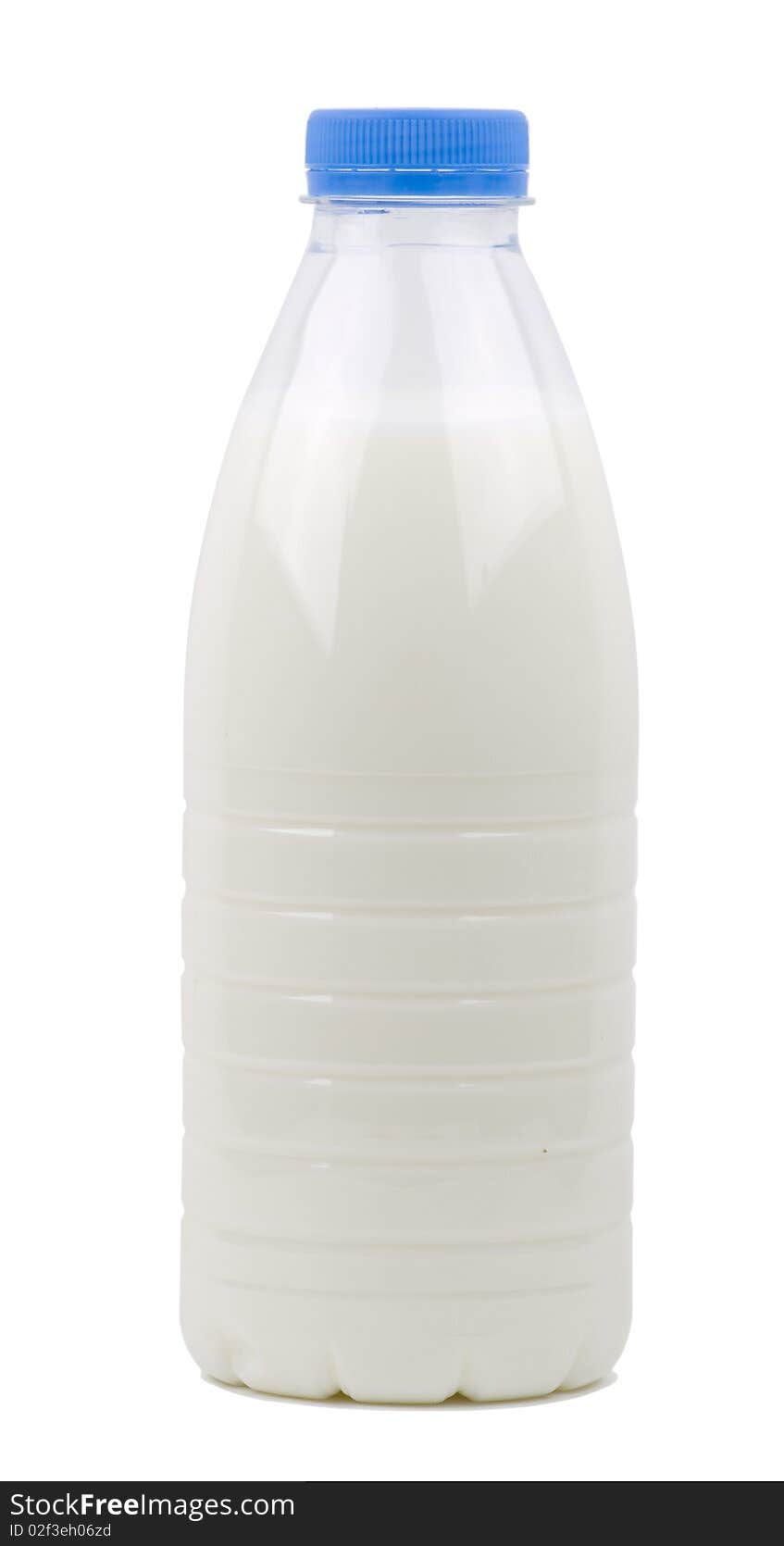 Bottle, gap-filling milk on a white background