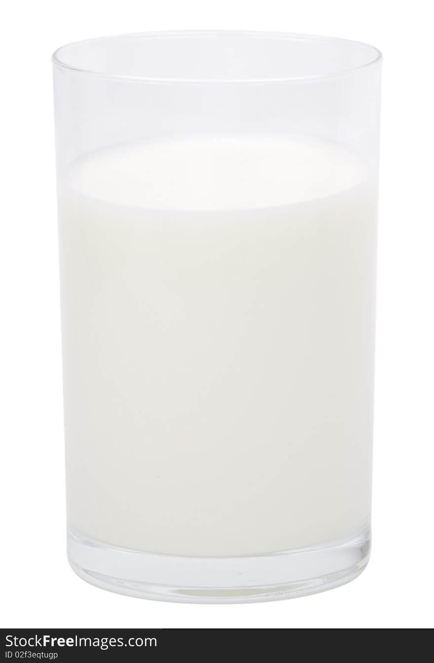 Transparent glass  with fresh milk. Transparent glass  with fresh milk