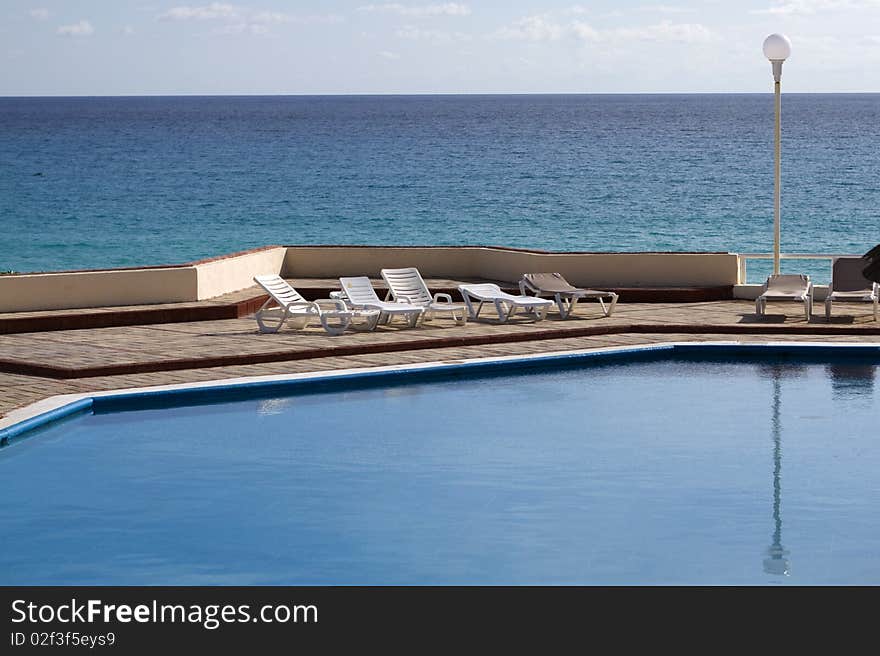 Beachside pool