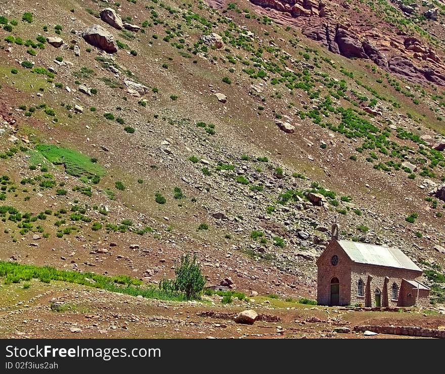 Solitary church in the middle of the mountain. Solitary church in the middle of the mountain.