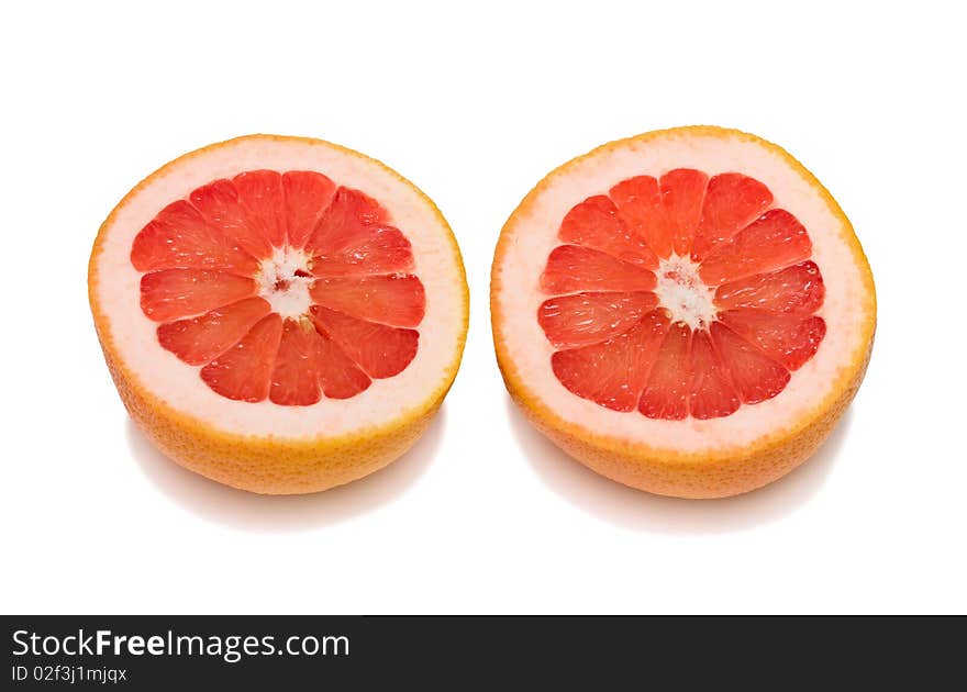 Cut grapefruit