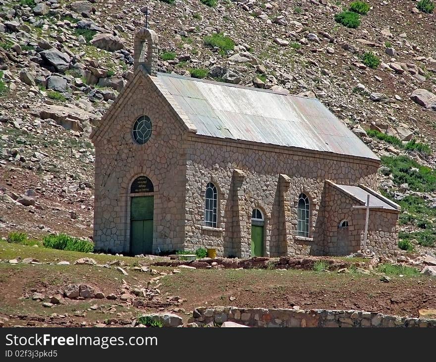 Ancient church in the mountain.