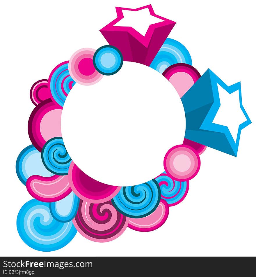 Colorful funny frame with space for your message. Colorful funny frame with space for your message