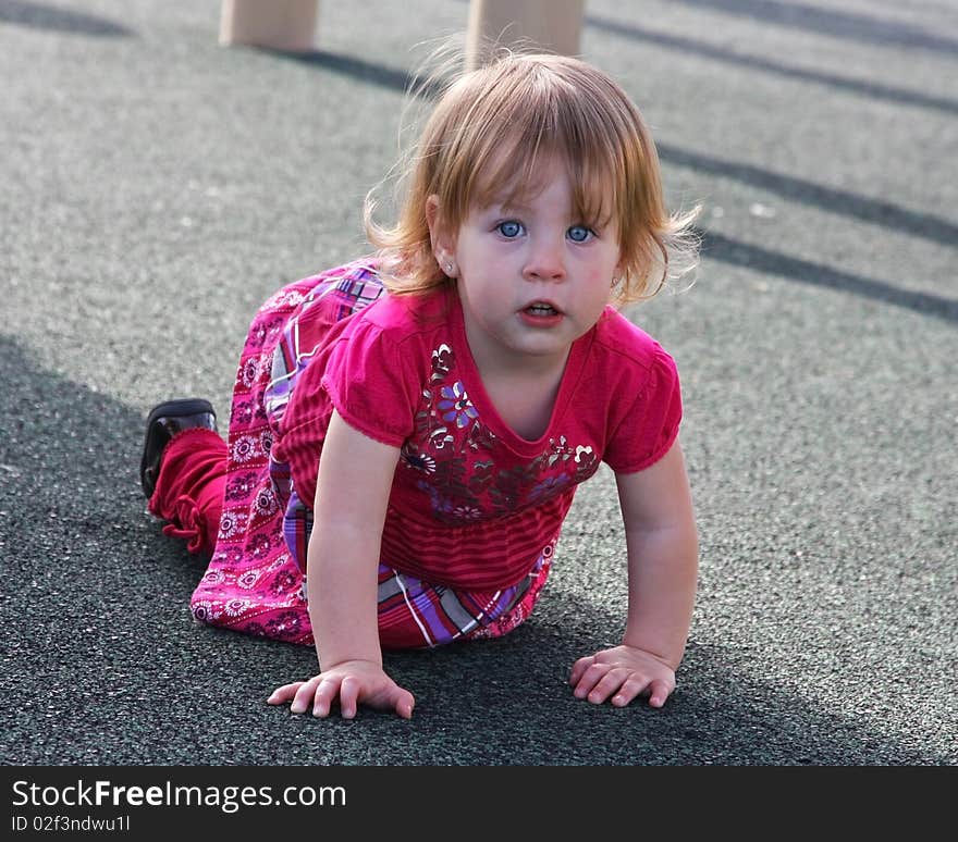 Crawling Little Girl