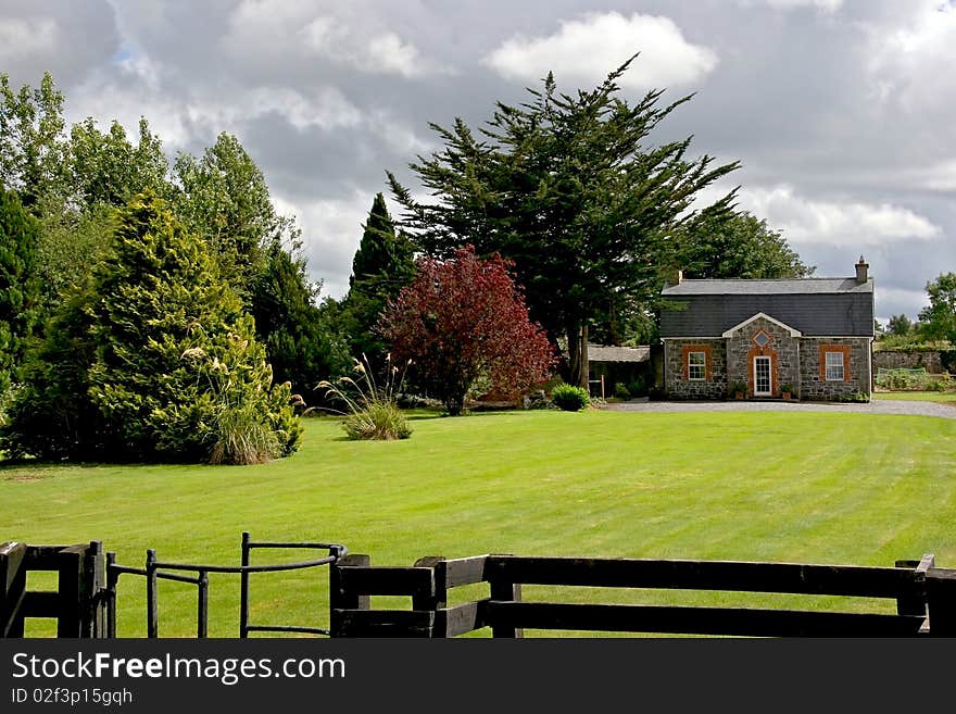 The beautiful stone house and garden, Ireland