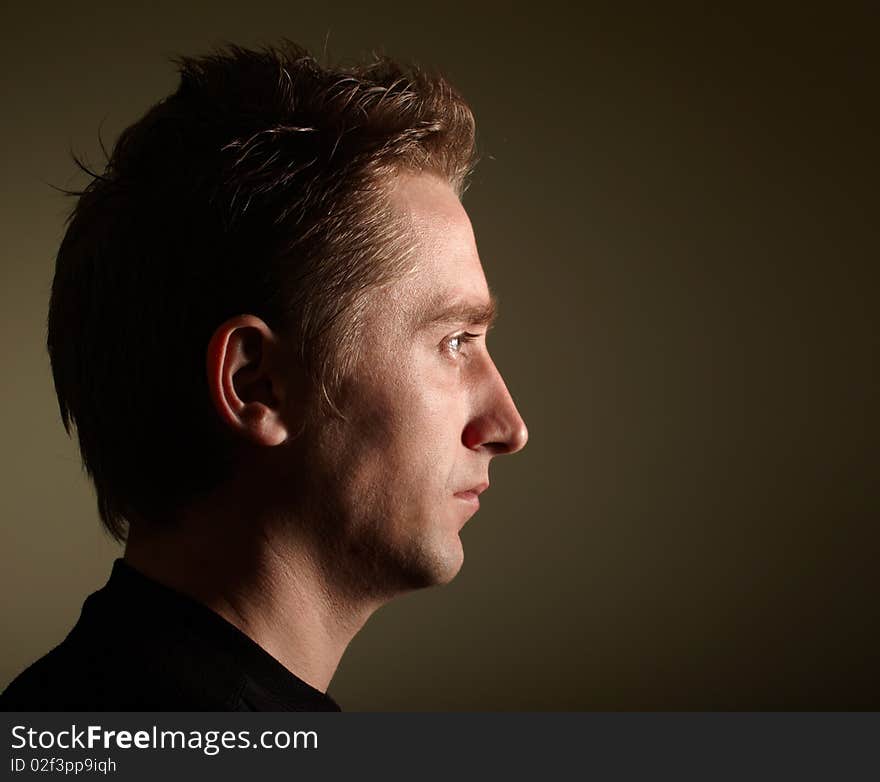 Portrait of young man. studio shot