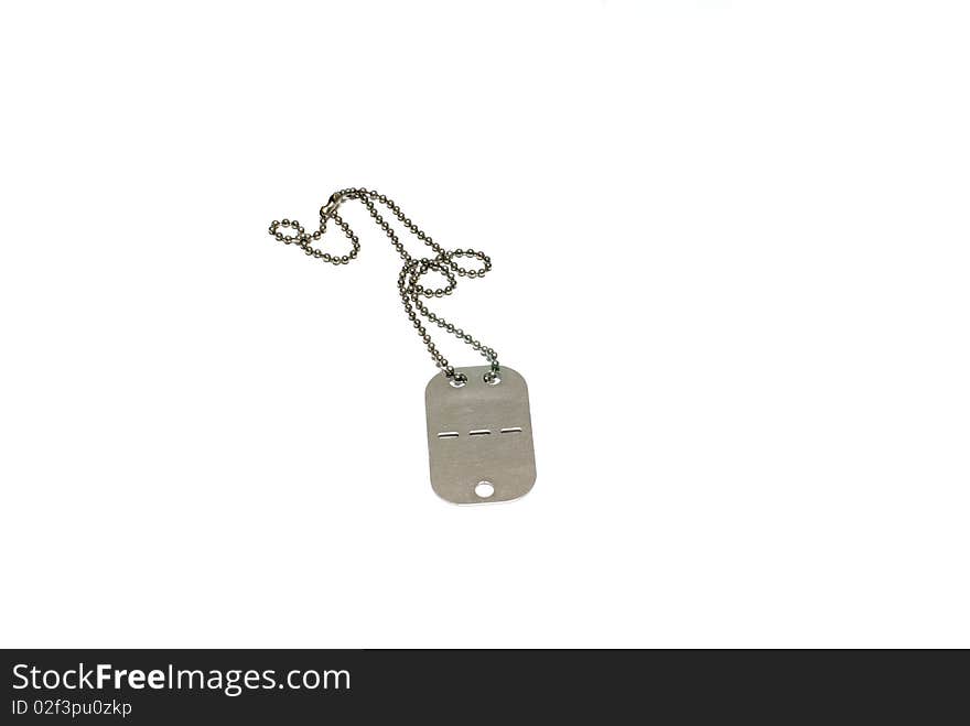 Id tag isolated on a white backgorund. Id tag isolated on a white backgorund