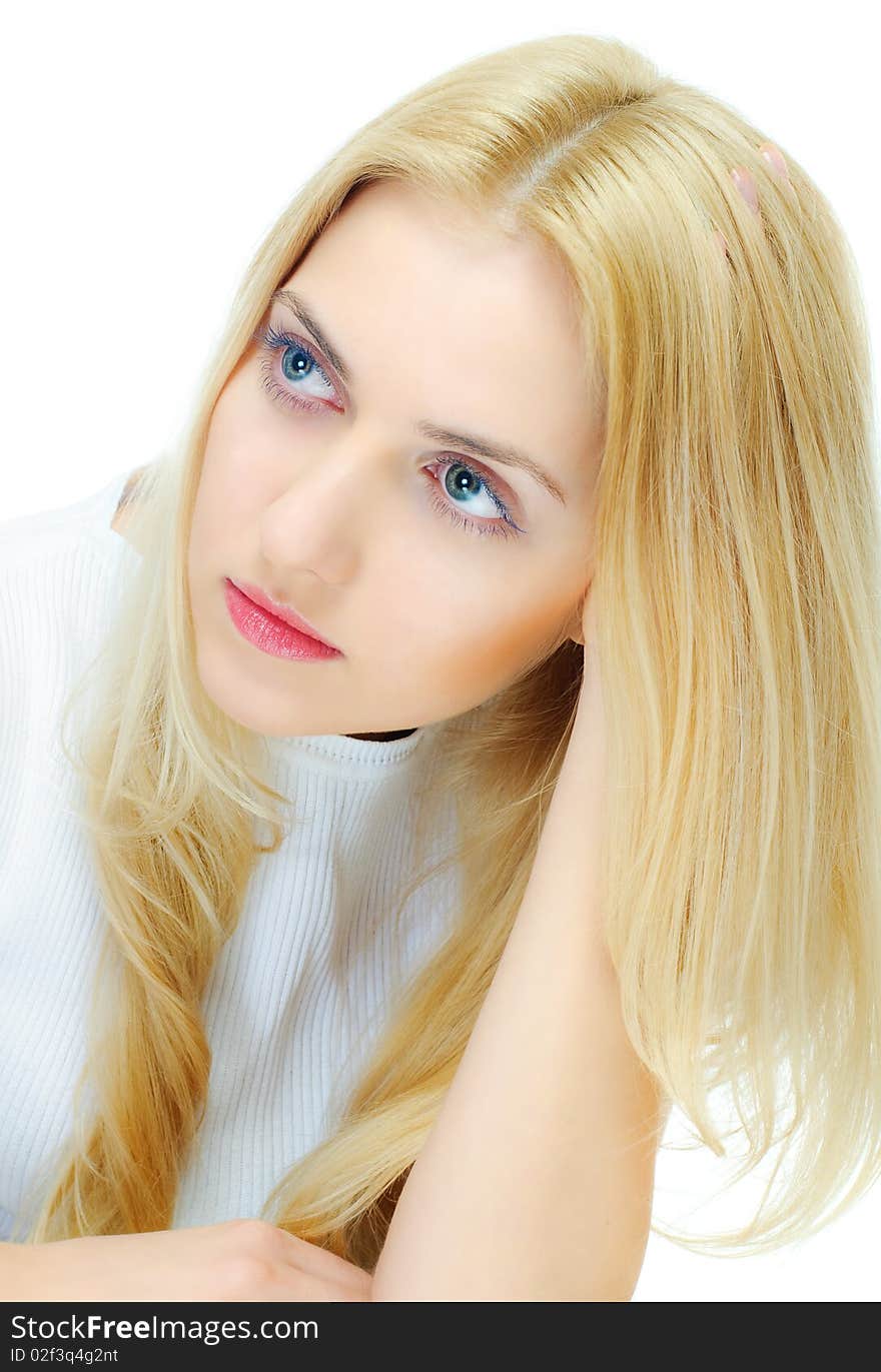 Portrait of young beauty woman with a bit soft effect. Portrait of young beauty woman with a bit soft effect