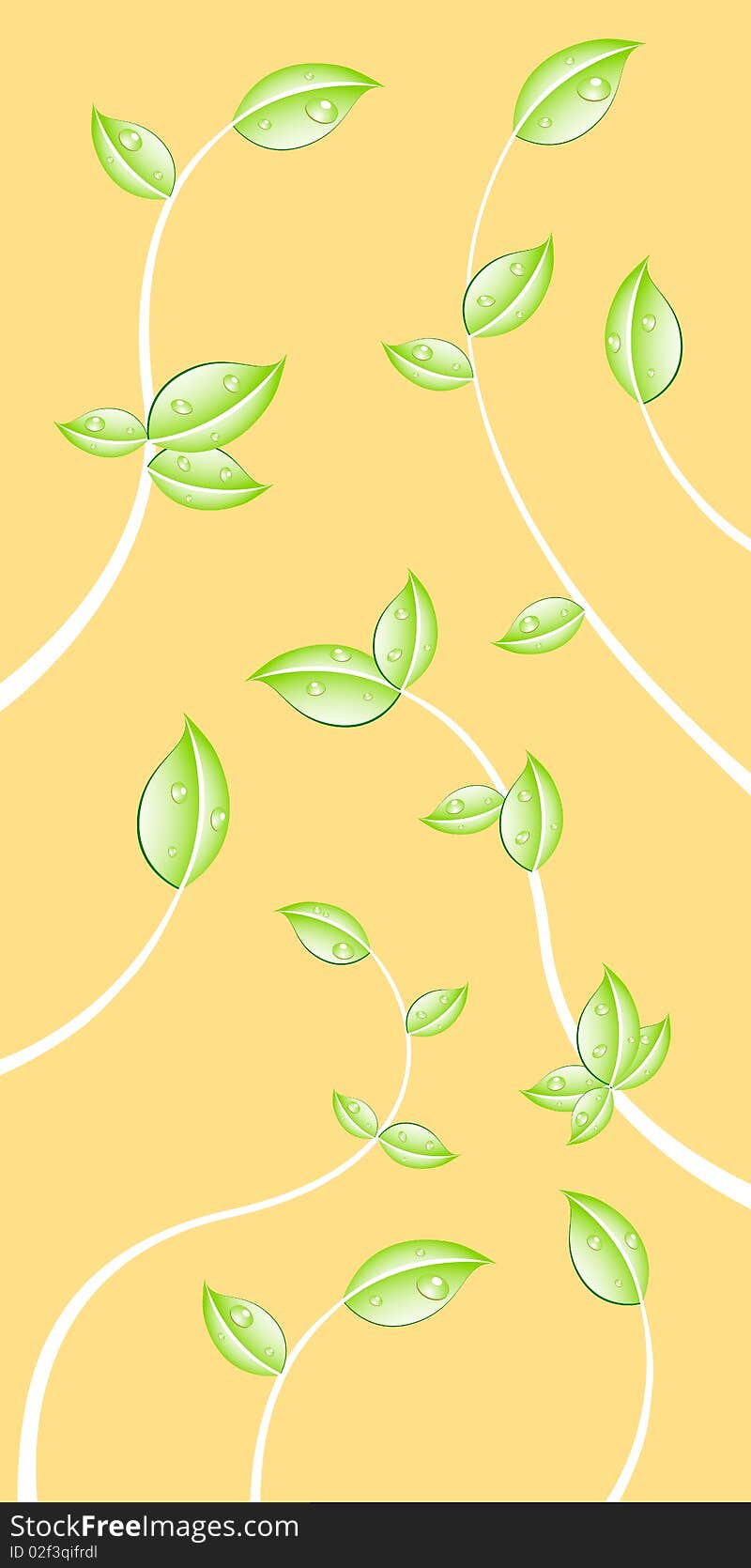 Petals and swirls,  illustration. Petals and swirls,  illustration