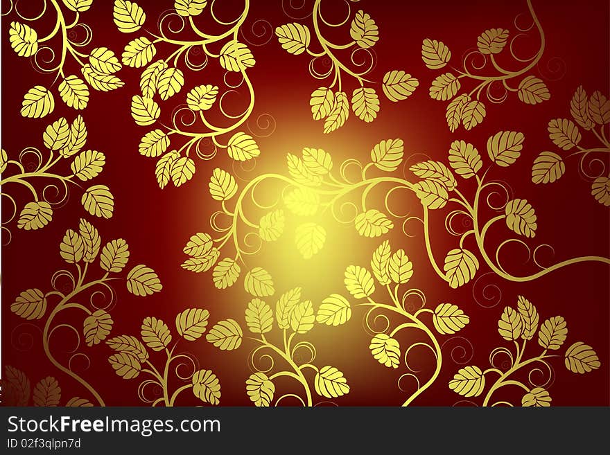 Petals and swirls,  illustration. Petals and swirls,  illustration