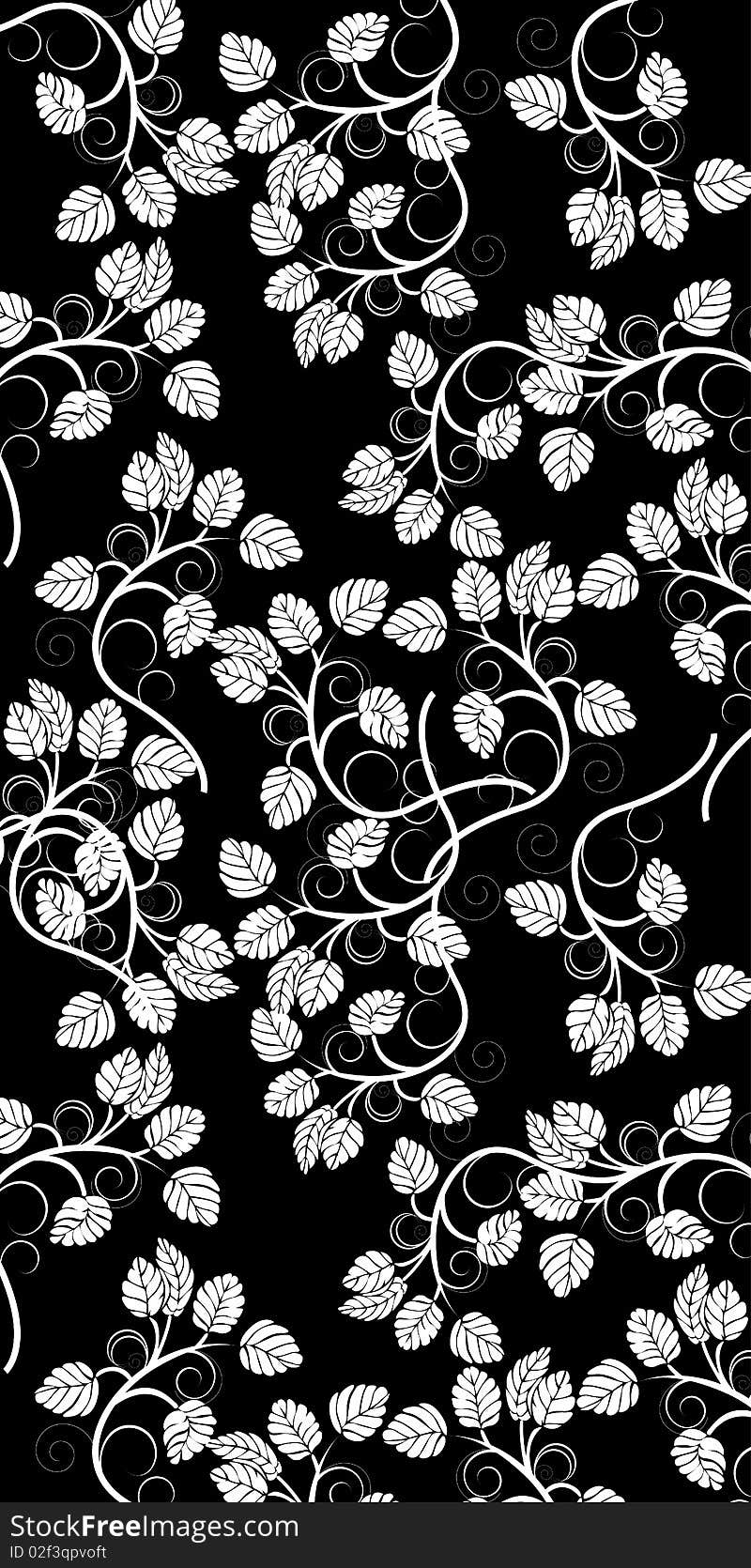 Petals and swirls, illustration. Petals and swirls, illustration