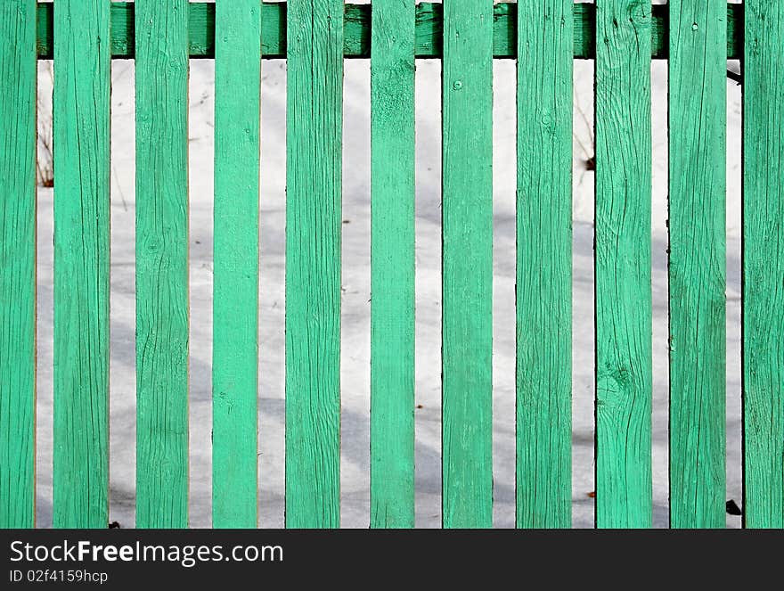 Light Green Wooden Fence