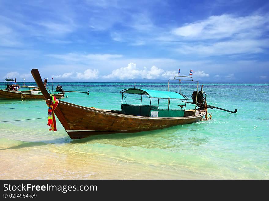 Boats at ocean.