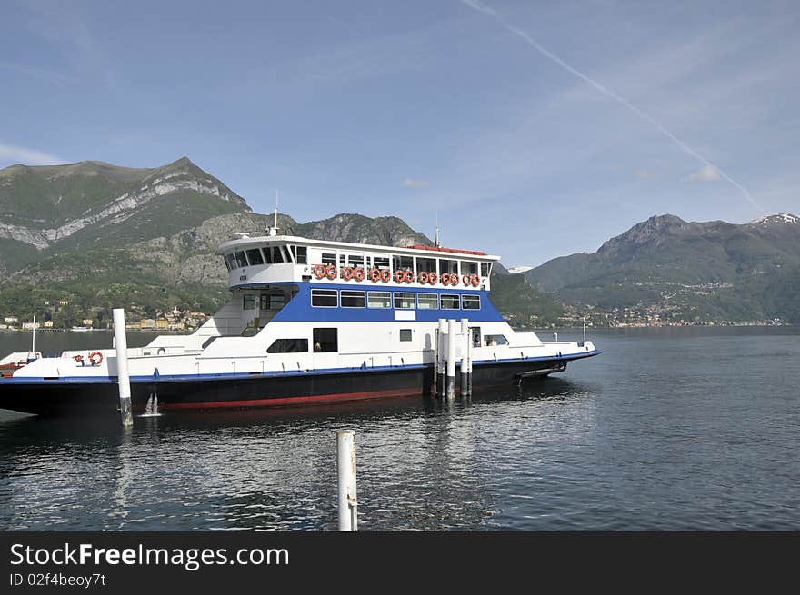 Car ferry at Bellagio on Lake Como