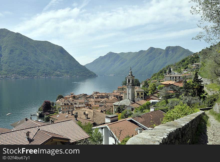 Footpath Above Colonno On Lake Como