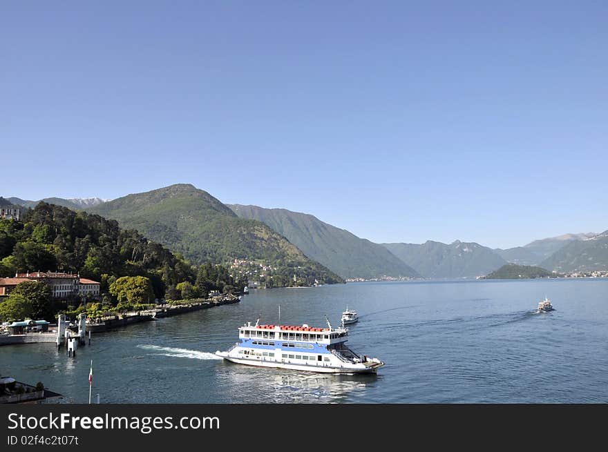 Car ferry at Bellagio on Lake Como