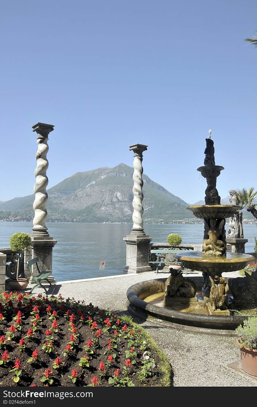 Grounds of Villa Monastero on Lake Como