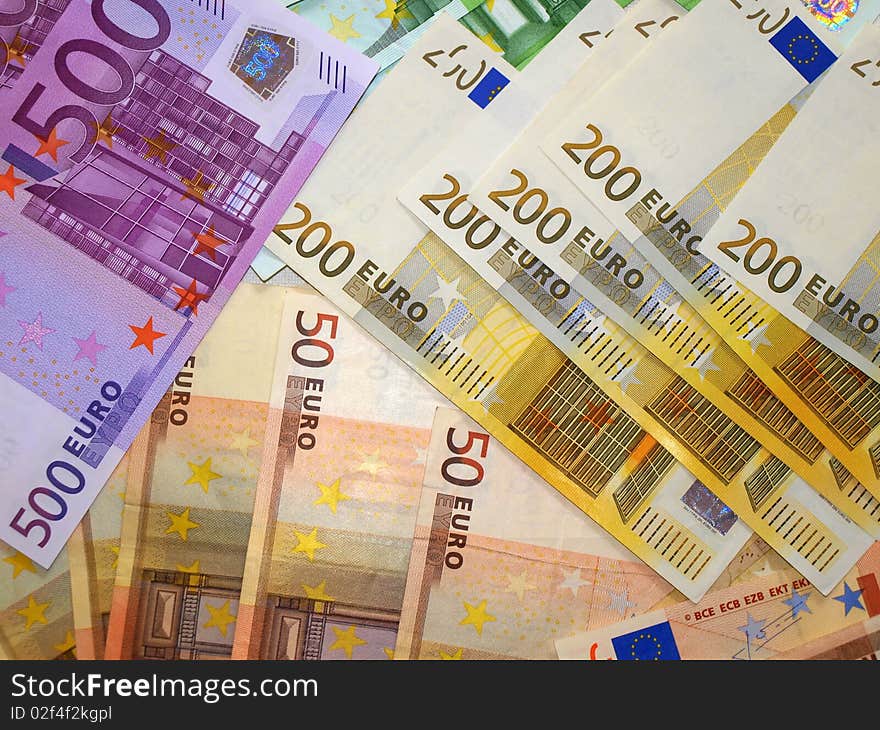 Paper money used in Europe