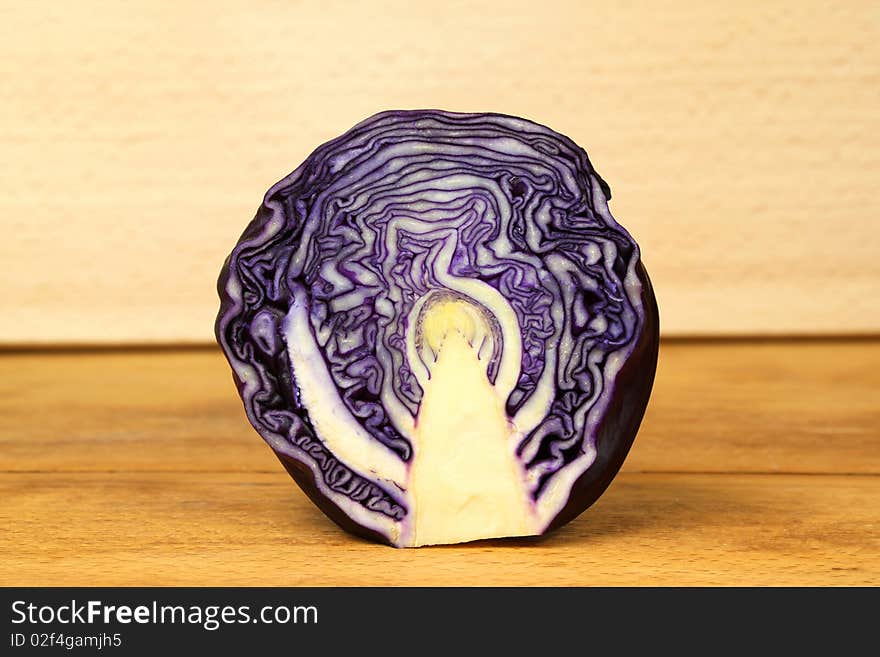 Half of red cabbage