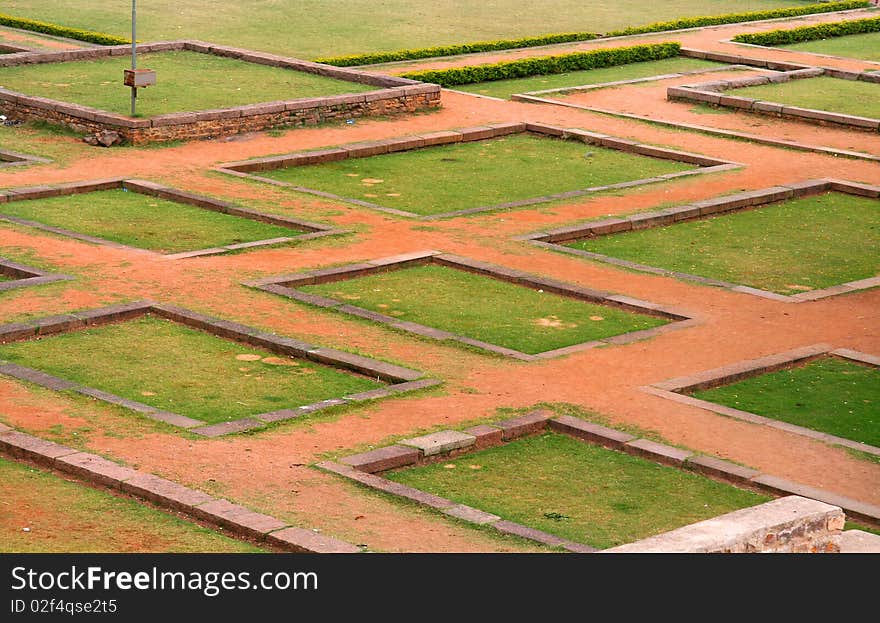 Ground in side historic fort