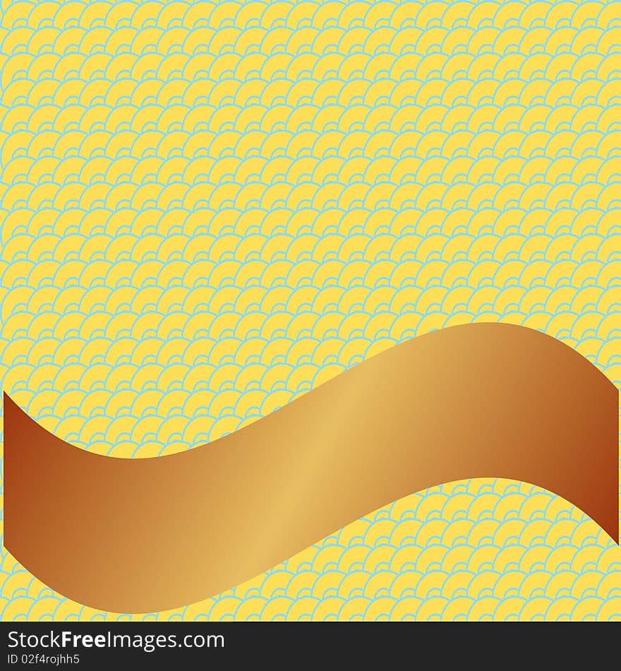 Abstract illustration on yellow background. Abstract illustration on yellow background