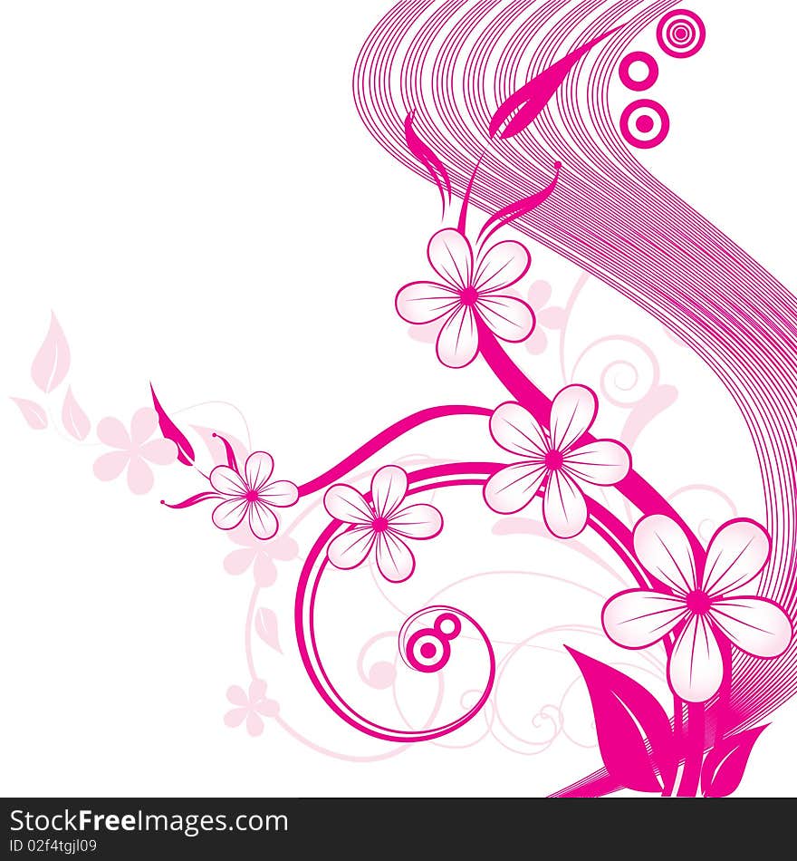 Abstract flowers background with place for your text. Abstract flowers background with place for your text