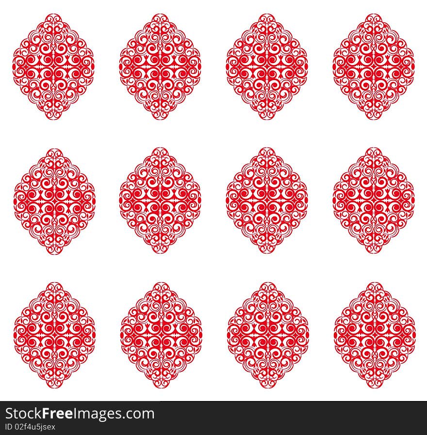 Abstract background, red glossy seamless wallpaper