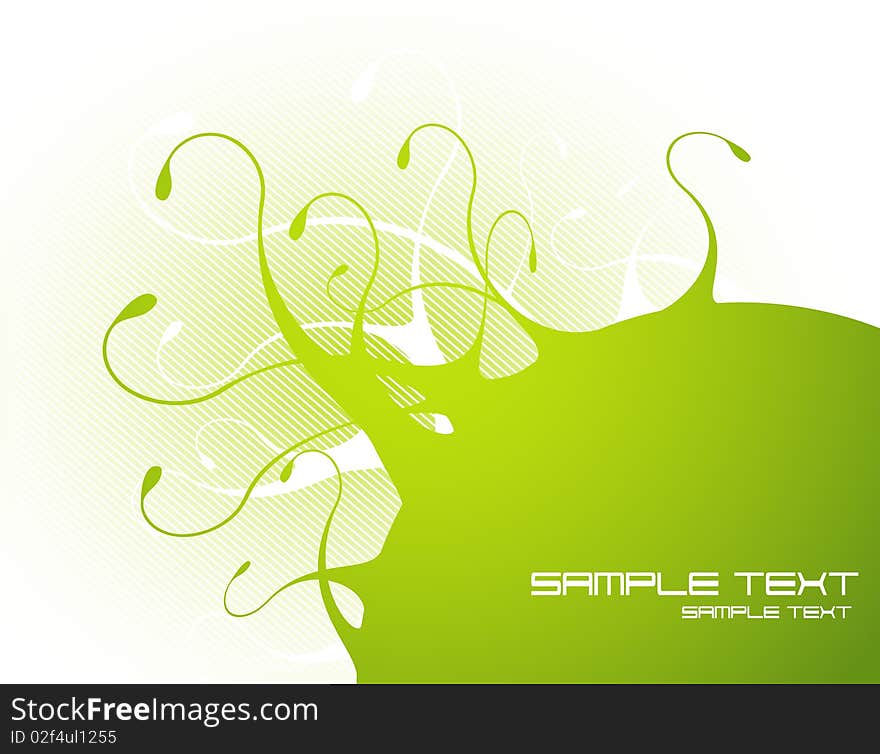 Abstract green background. Vector art