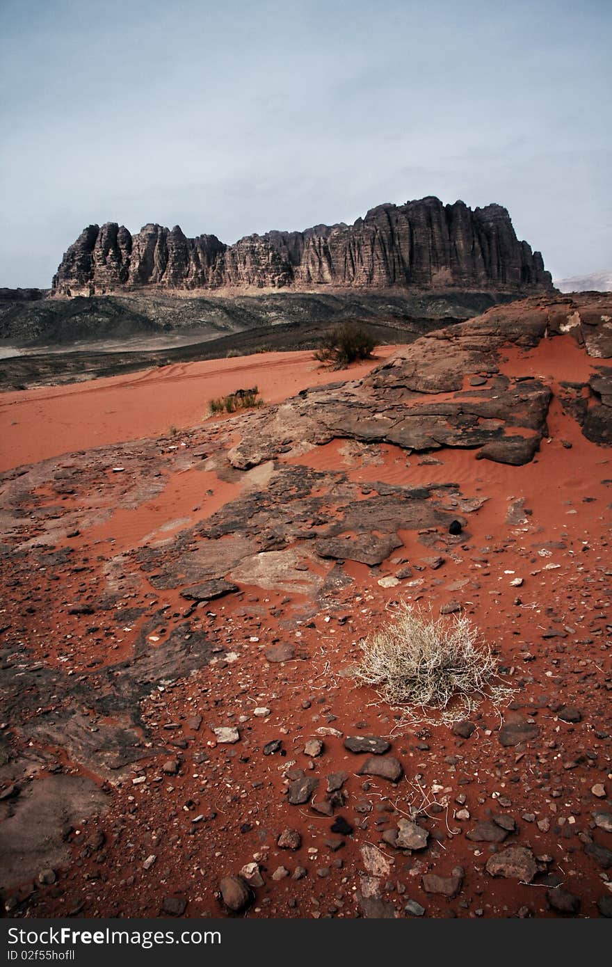 Desert Wadi Rum in Jordan