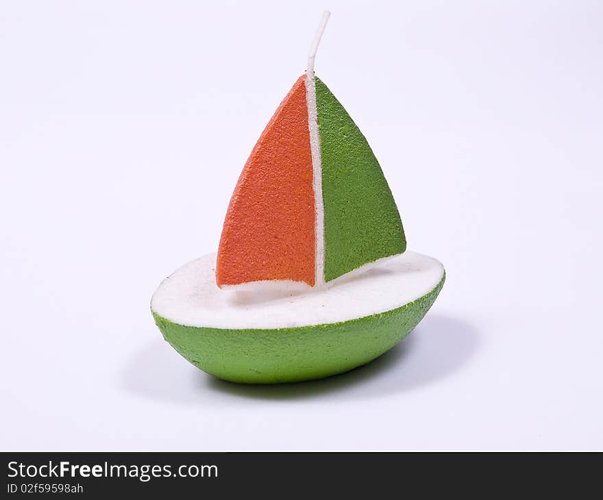 Sailing boat candle