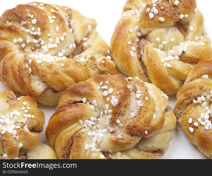 Buns isolated on white background