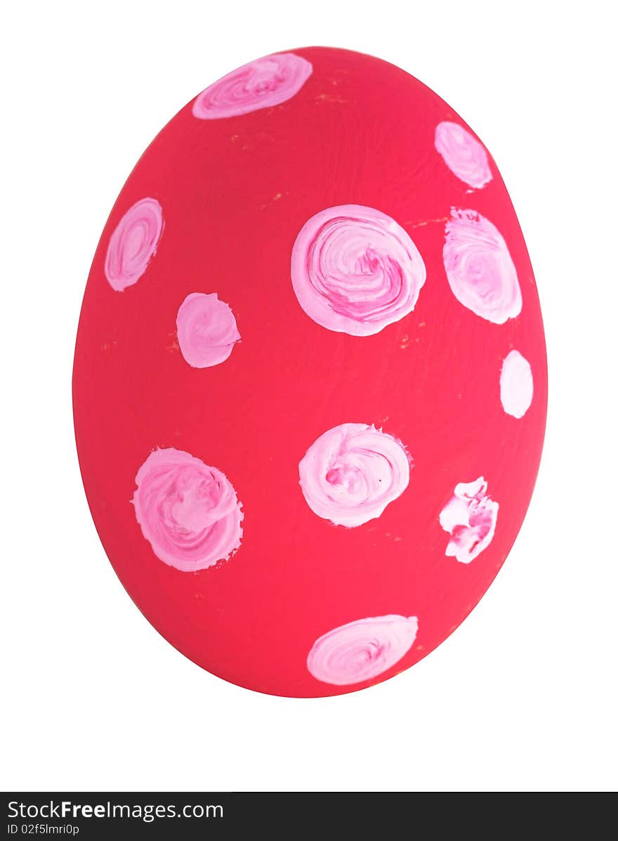 Painted colorful Easter eggs isolated on the white background