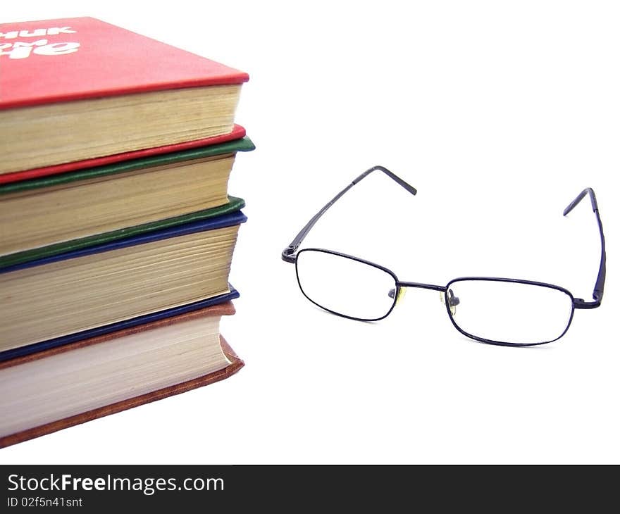 Books isolated on a white background