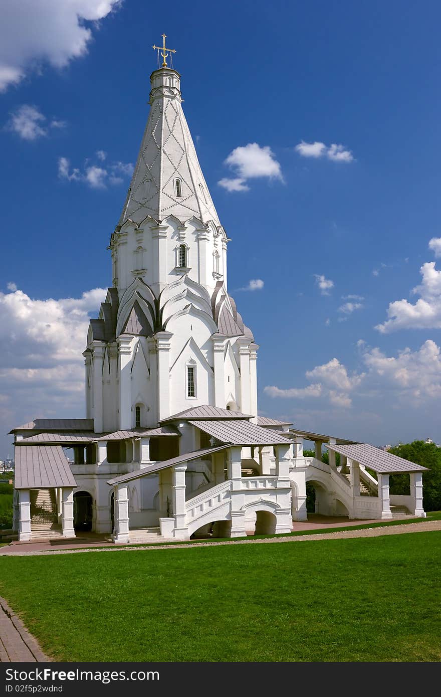 White Temple in Kolomeskoe, Moscow, Russia.