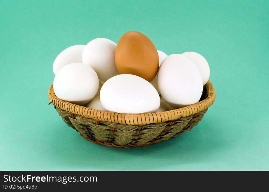 Eggs In Wicker Basket