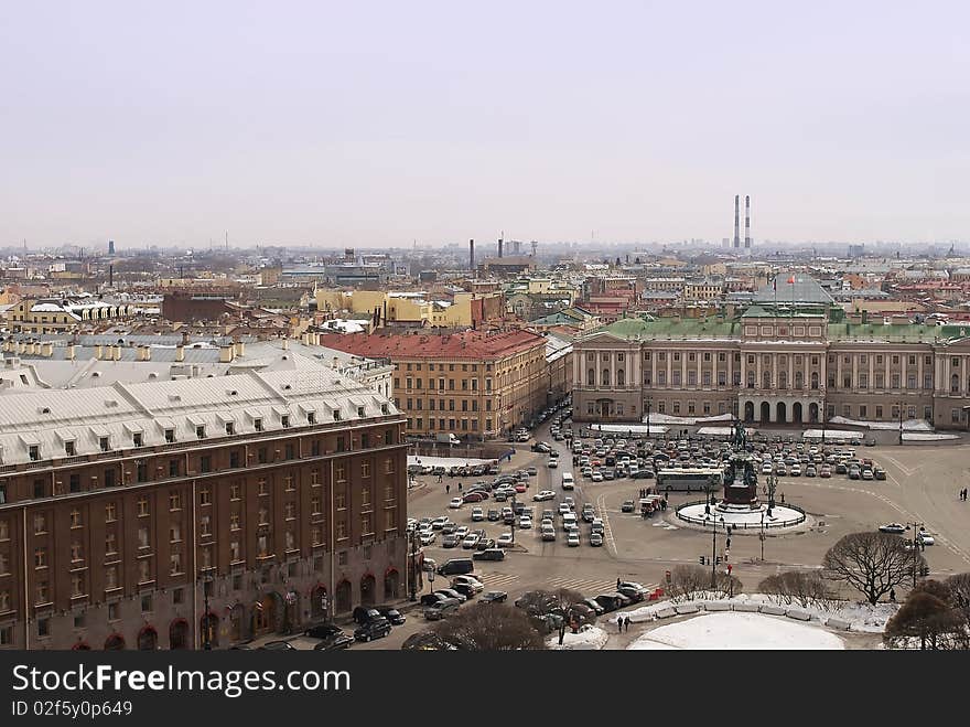 Very nice panarama on the roof of the old houses in St. Petersburg. Very nice panarama on the roof of the old houses in St. Petersburg