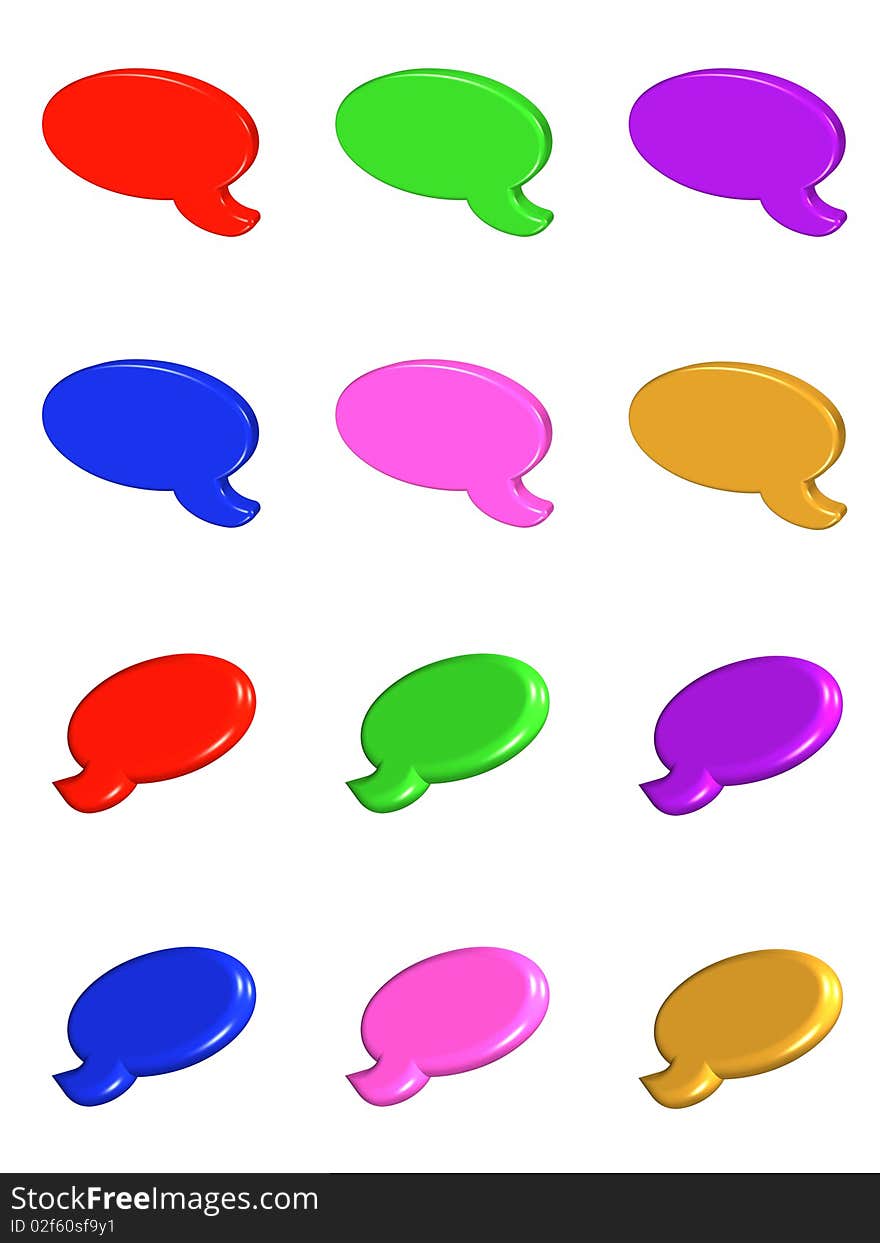 Speech bubbles 3d