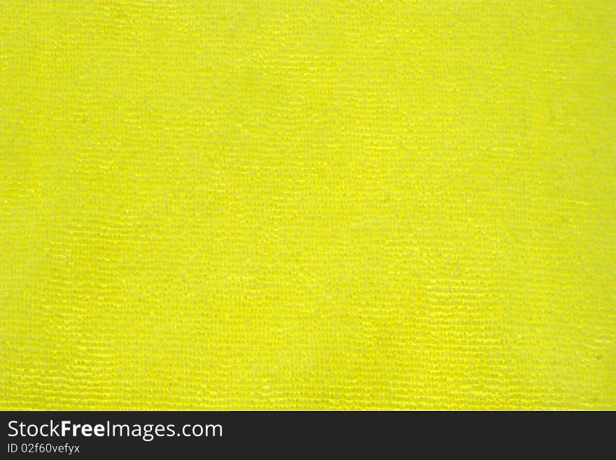 Microfiber fabric structure of pure yellow. Microfiber fabric structure of pure yellow