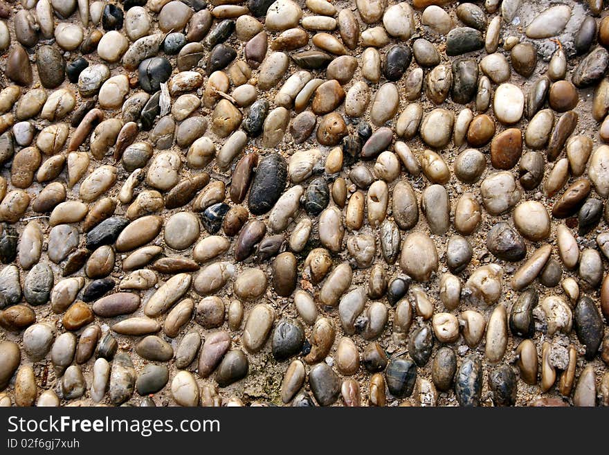 Pebbles on the ground